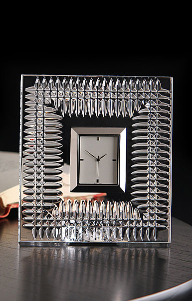 Waterford Crystal, Lismore Diamond Desk Crystal Clock