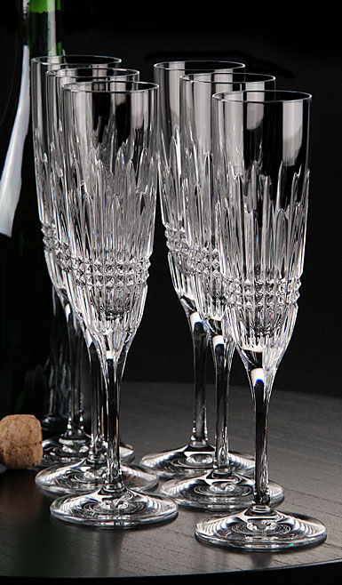 Waterford Crystal, Lismore Diamond Crystal Flute, Boxed Set 5+1 Free