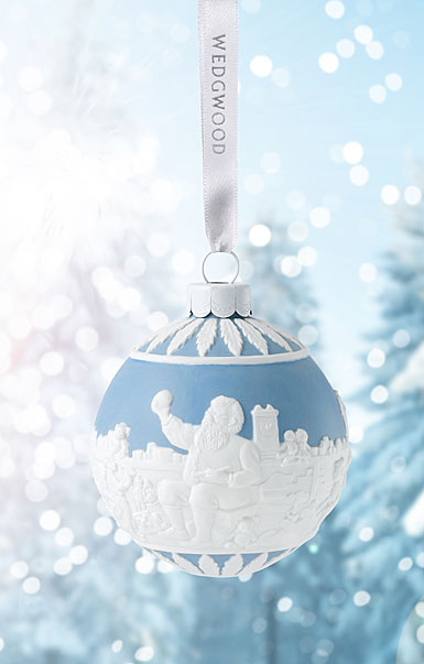 Wedgwood Santa's Workshop Blue Ornament