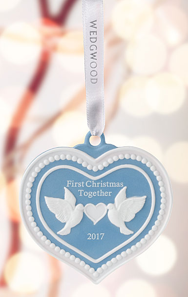 Wedgwood 2017 Our 1st Christmas Blue Ornament